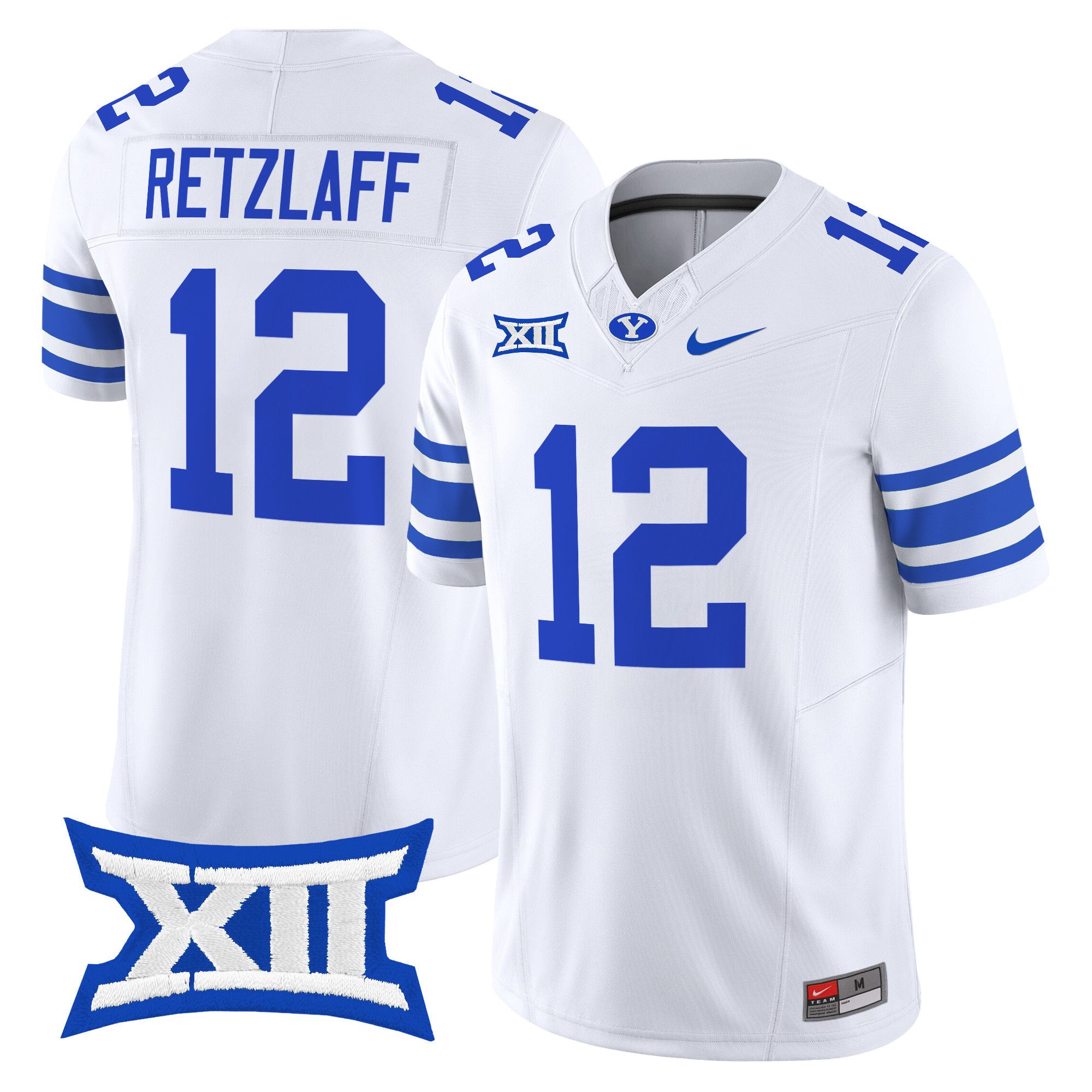 Men BYU Cougars #12 Retzlaff White Nike 2024 Vapor Limited NCAA Jersey